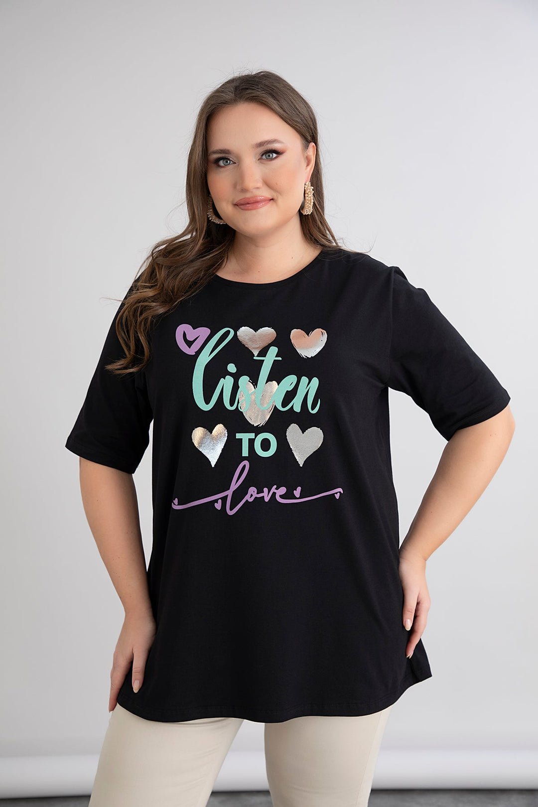 Pamuk tunika "Listen to Love"