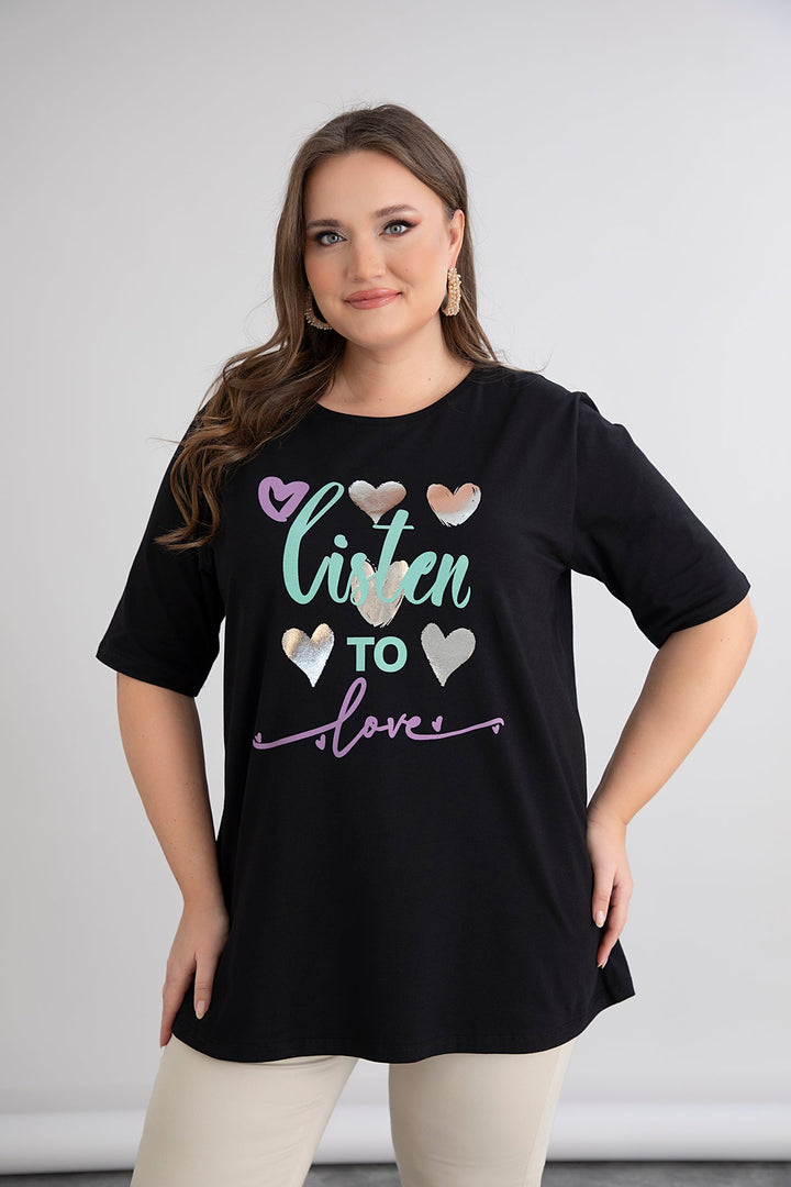 Pamuk tunika "Listen to Love"