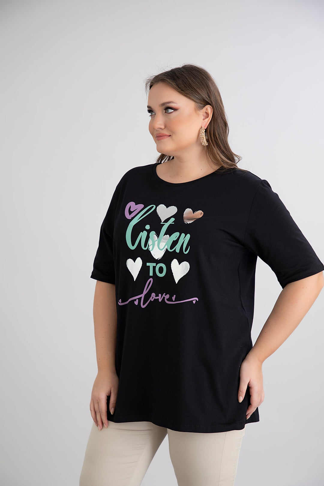 Pamuk tunika "Listen to Love"