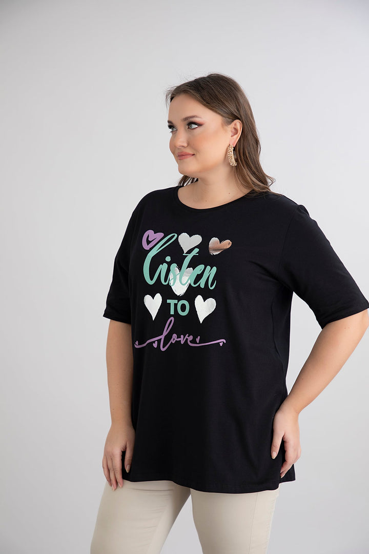 Pamuk tunika "Listen to Love"
