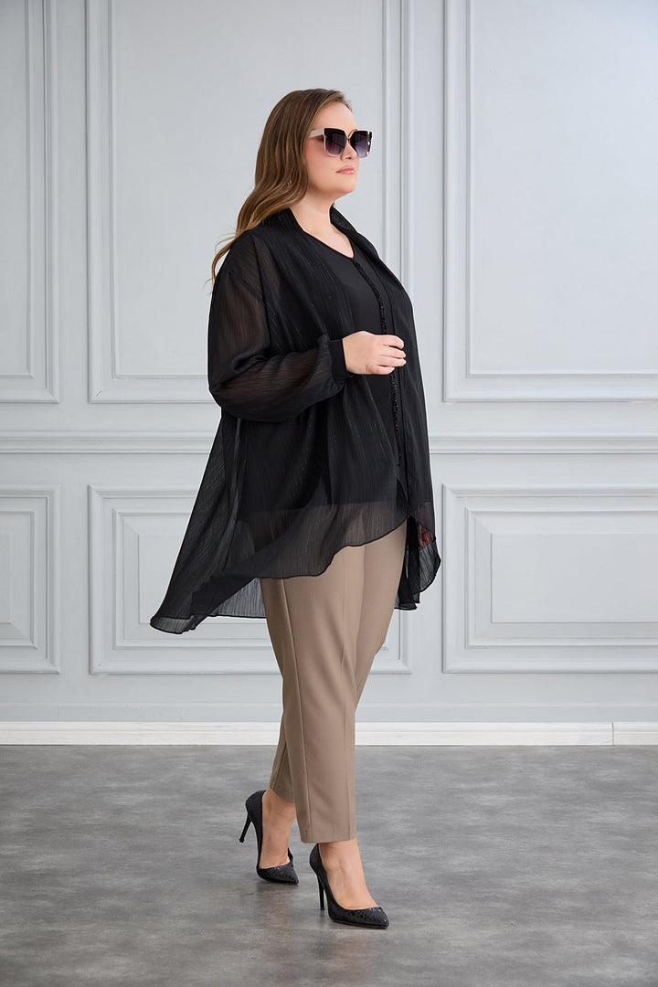 Elegantna pončo sa potkom - set od 2 dijela