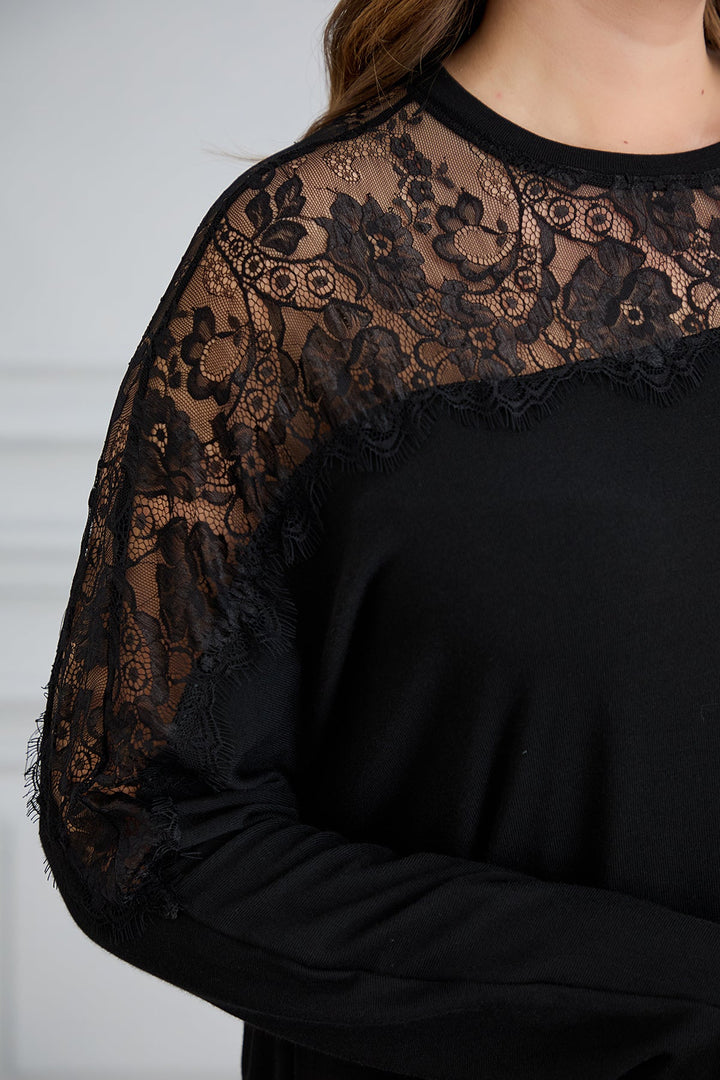 Elegantna majica od viskoze s čipkom