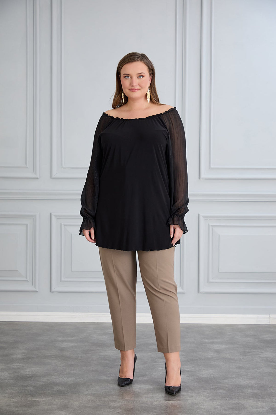 Tunika s chic šifon rukavima