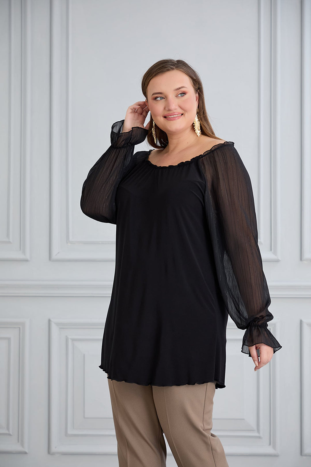 Tunika s chic šifon rukavima