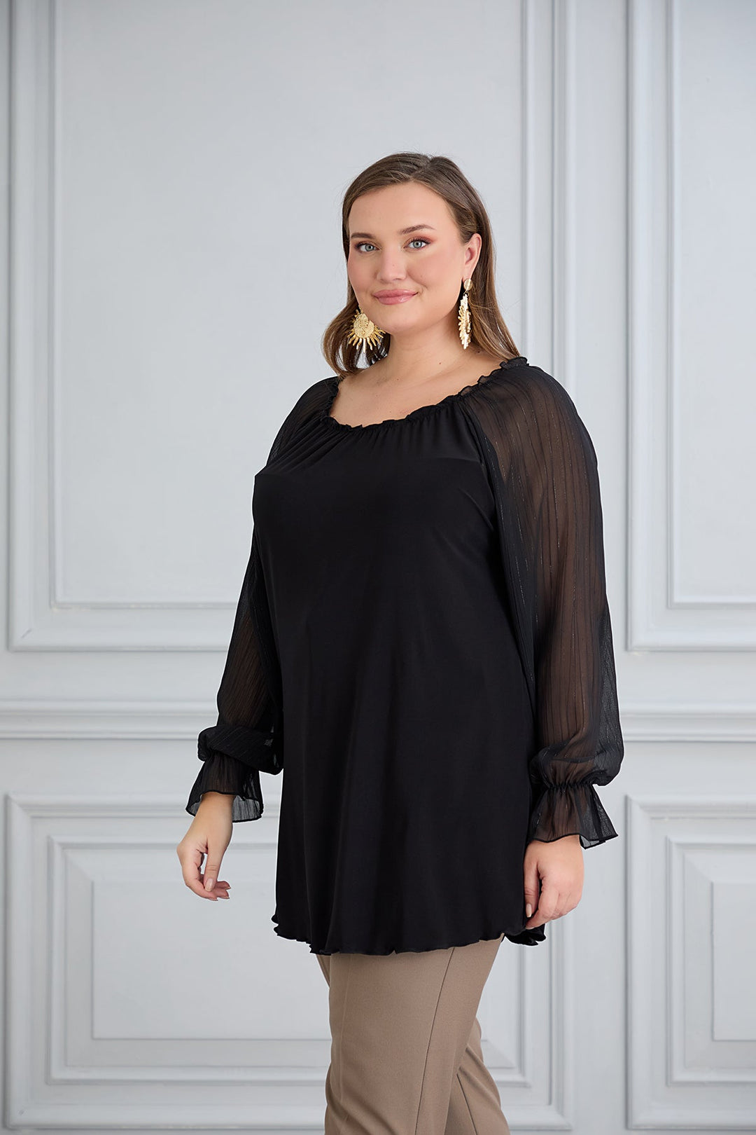 Tunika s chic šifon rukavima