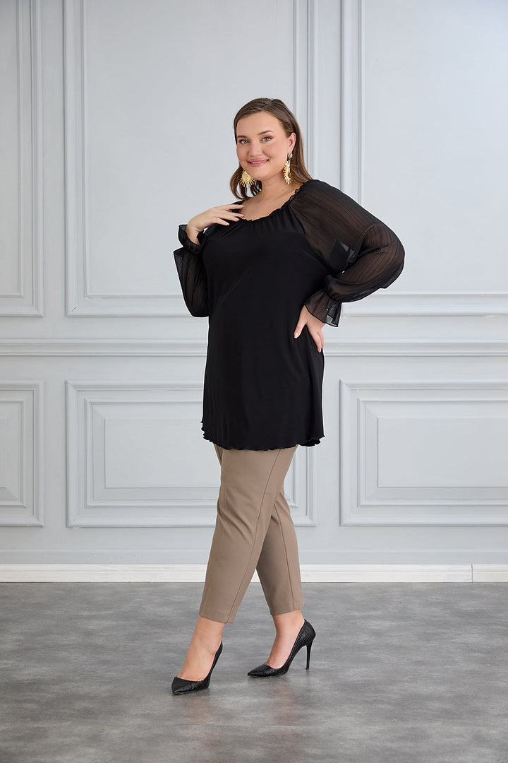 Tunika s chic šifon rukavima