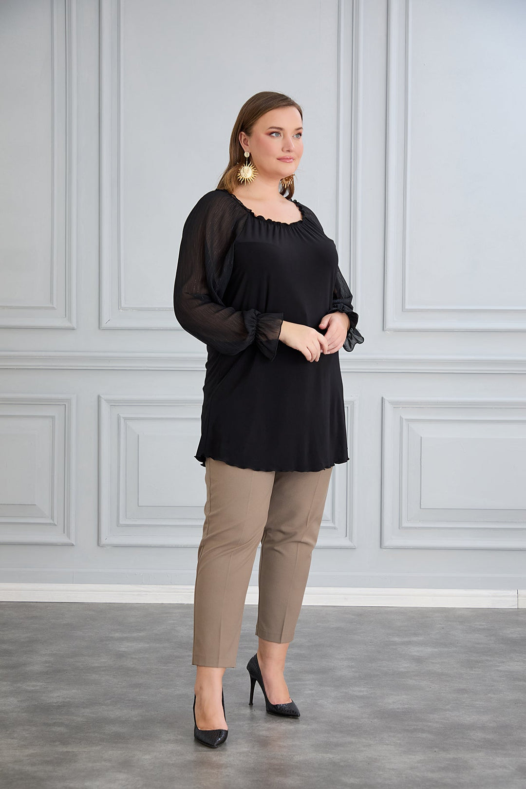 Tunika s chic šifon rukavima