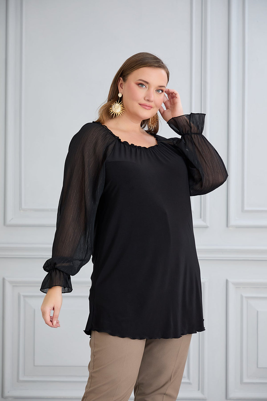 Tunika s chic šifon rukavima
