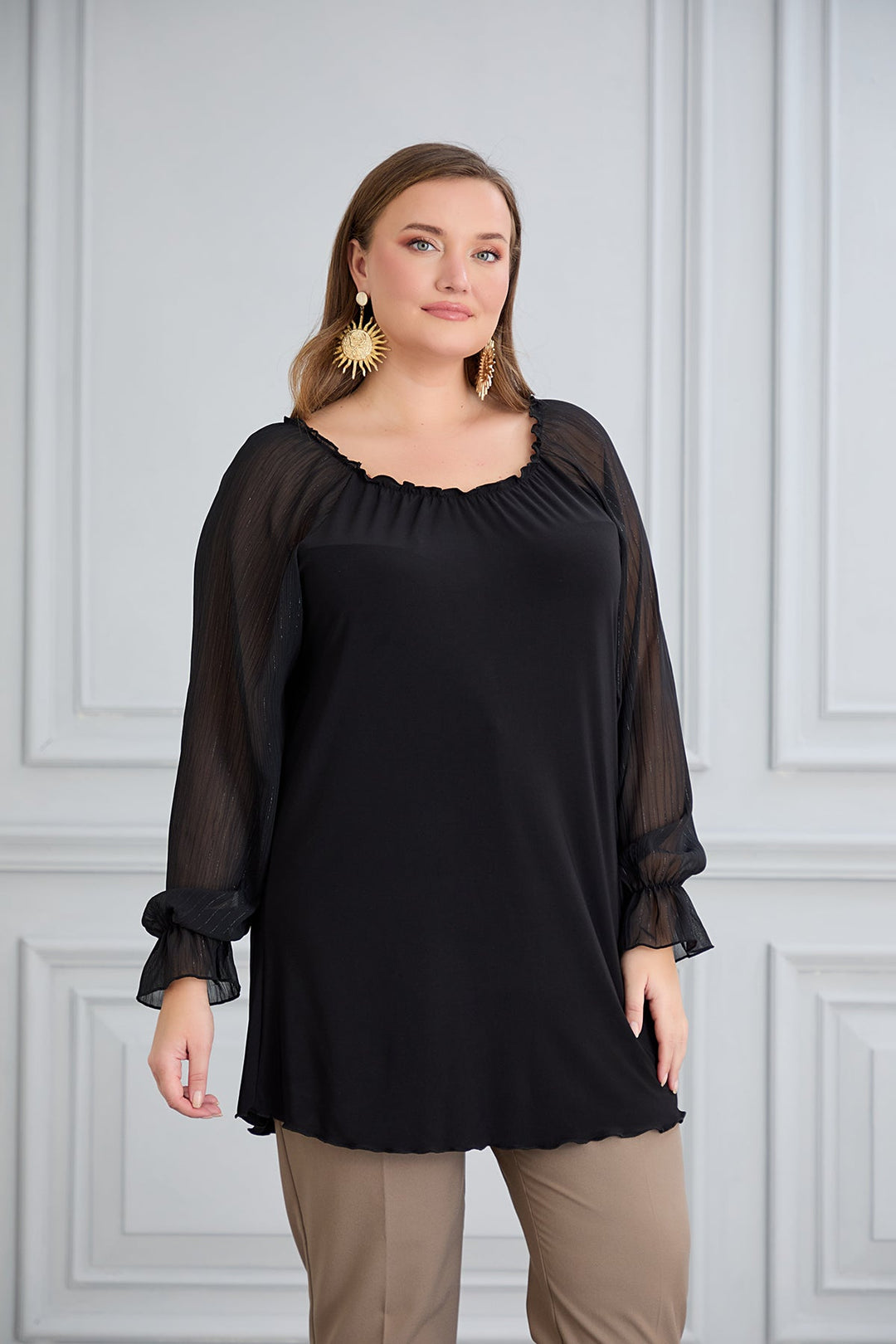 Tunika s chic šifon rukavima