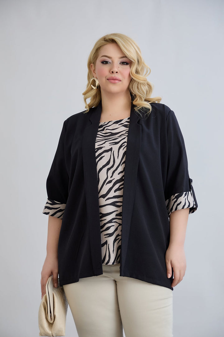 Set od 2 dijela - bluza bez rukava i sako s 3/4 rukavima