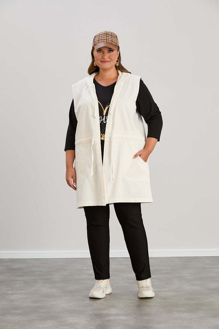 Džemper s kapuljačom - Bijela