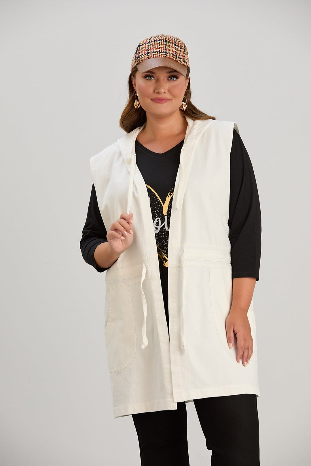 Džemper s kapuljačom - Bijela