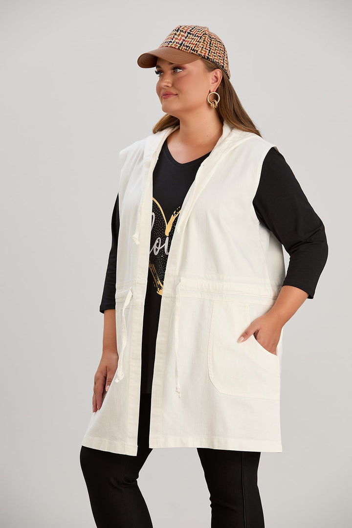 Džemper s kapuljačom - Bijela