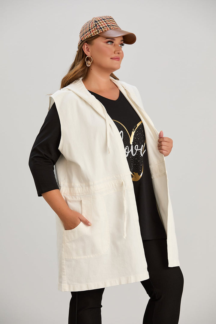 Džemper s kapuljačom - Bijela