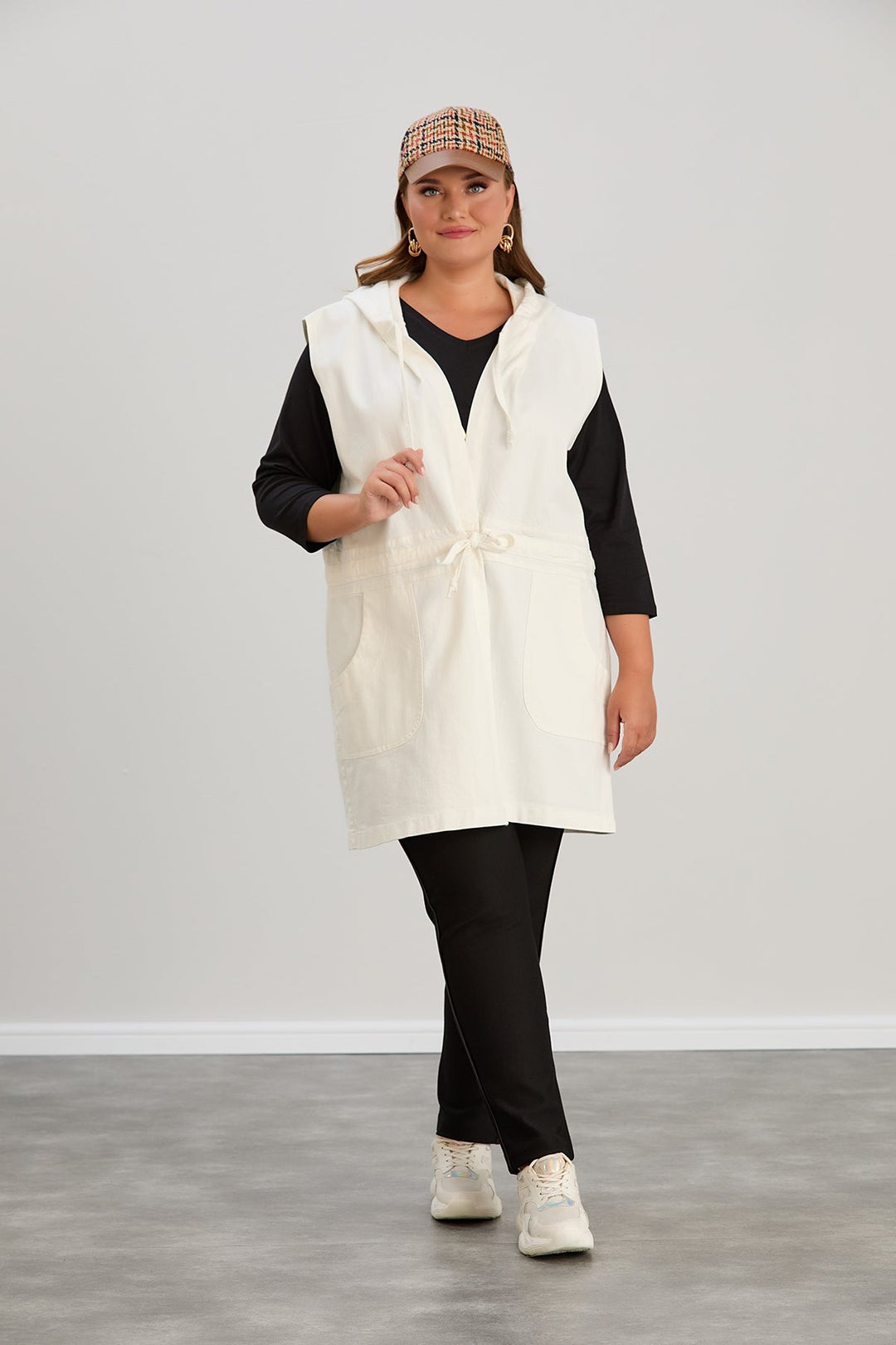 Džemper s kapuljačom - Bijela