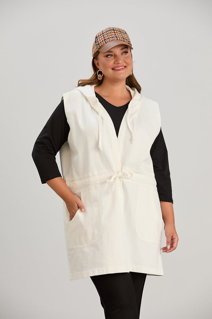 Džemper s kapuljačom - Bijela