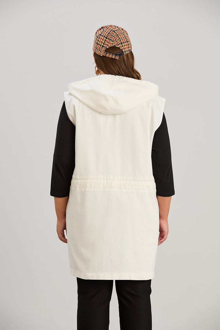 Džemper s kapuljačom - Bijela