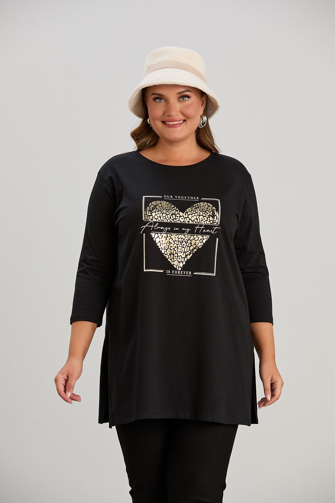 Pamučna tunika s printom "Always in my Heart"