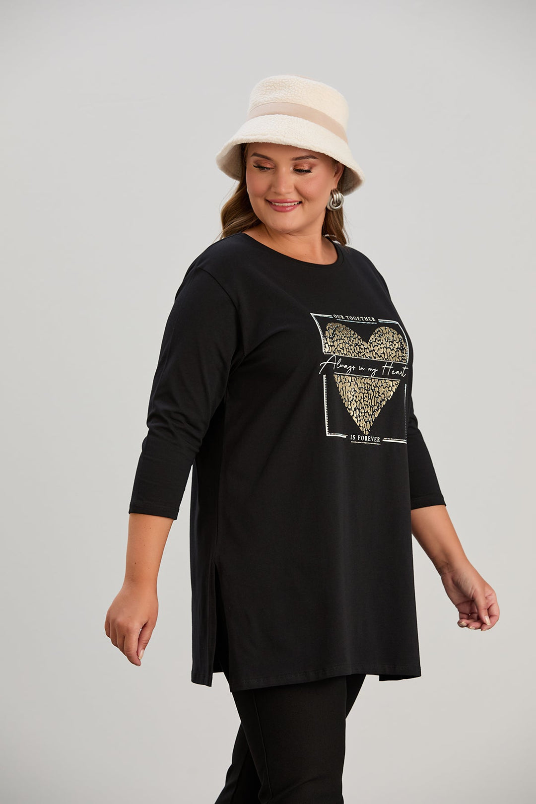 Pamučna tunika s printom "Always in my Heart"