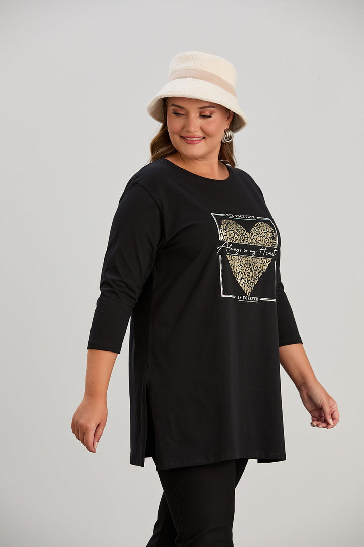 Pamučna tunika s printom "Always in my Heart"