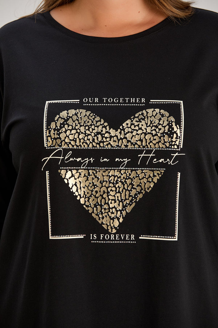 Памучна туника с щампа в големи Veličinaи