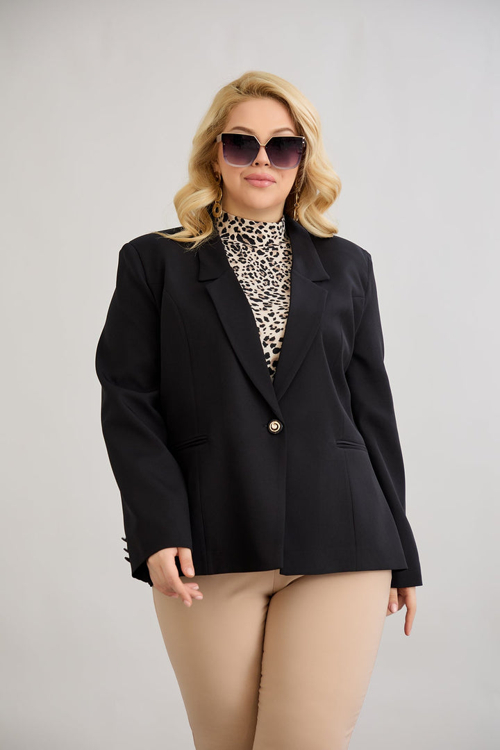 Elegantan i moderan sako s podstavom - Crna
