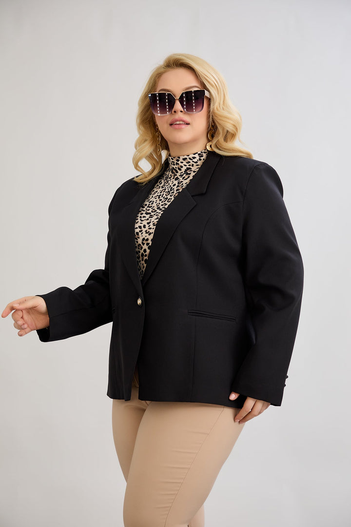 Elegantan i moderan sako s podstavom - Crna