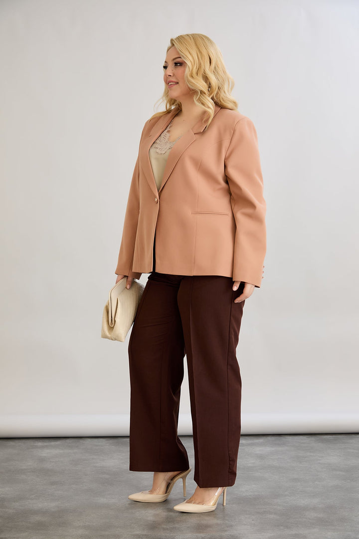 Elegantno i moderno sako s podstavom - narančasto, veliki brojevi.