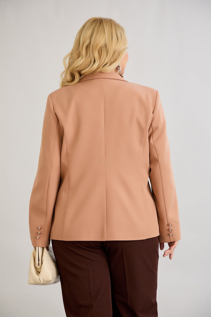 Elegantan i moderan sako s podstavom– velikih veličina - breskvasto.
