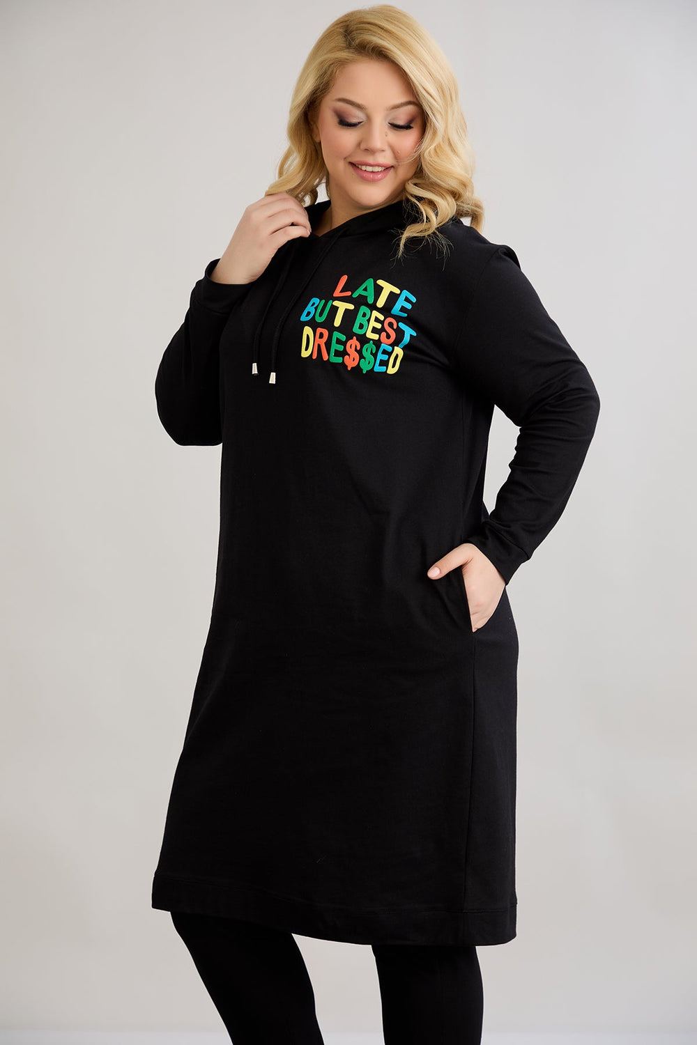 Pamukasta tunika-haljina s natpisom Veliki Brojevi