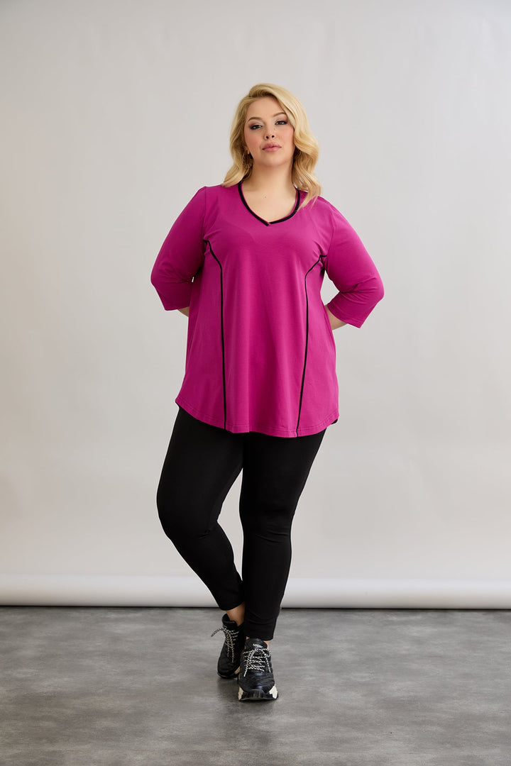 Pamučna bluza A-kroja za punije žene