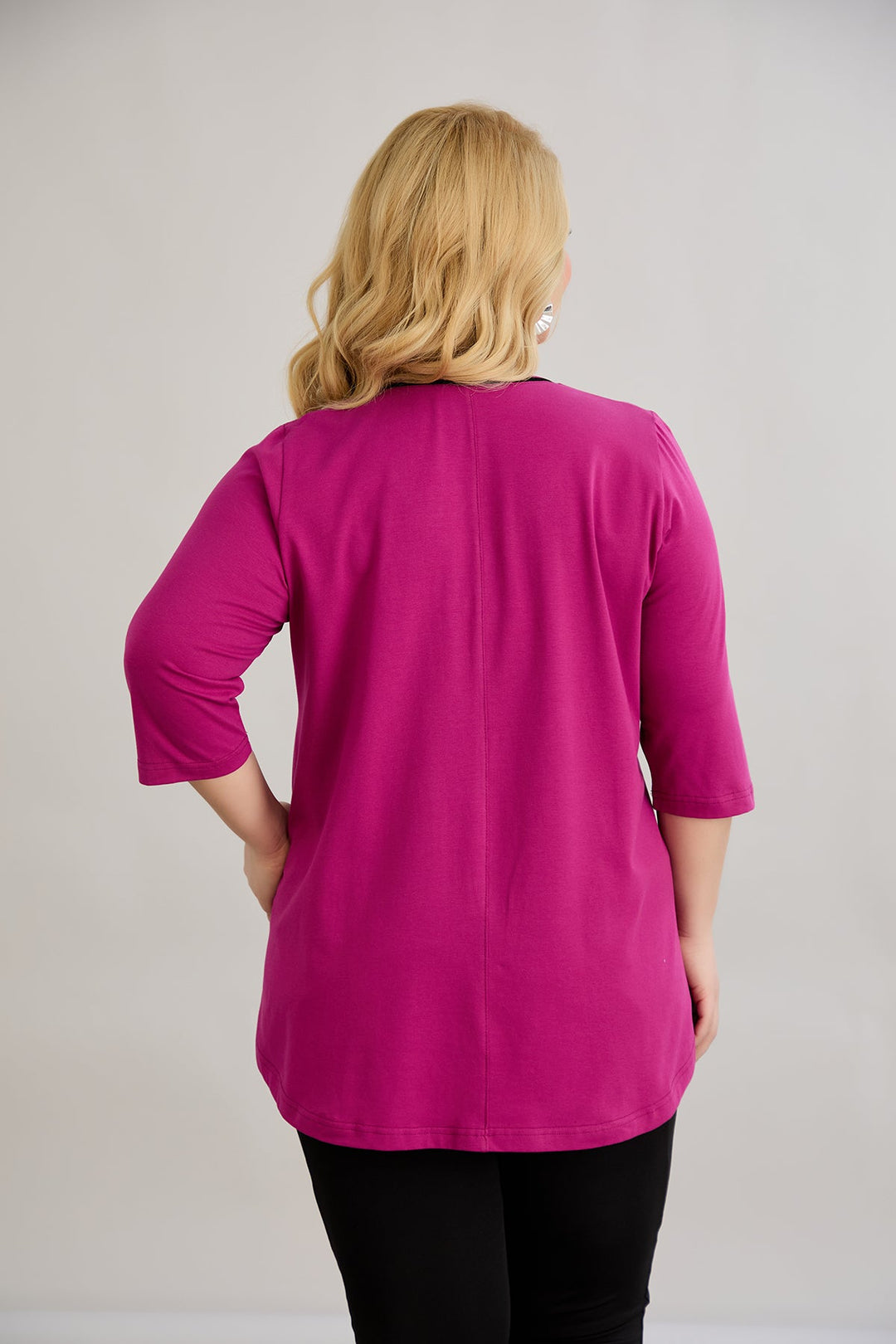 Pamučna bluza A-kroja za punije žene