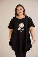 Ljetna pamučna tunika s printom sa cvjetnim printom