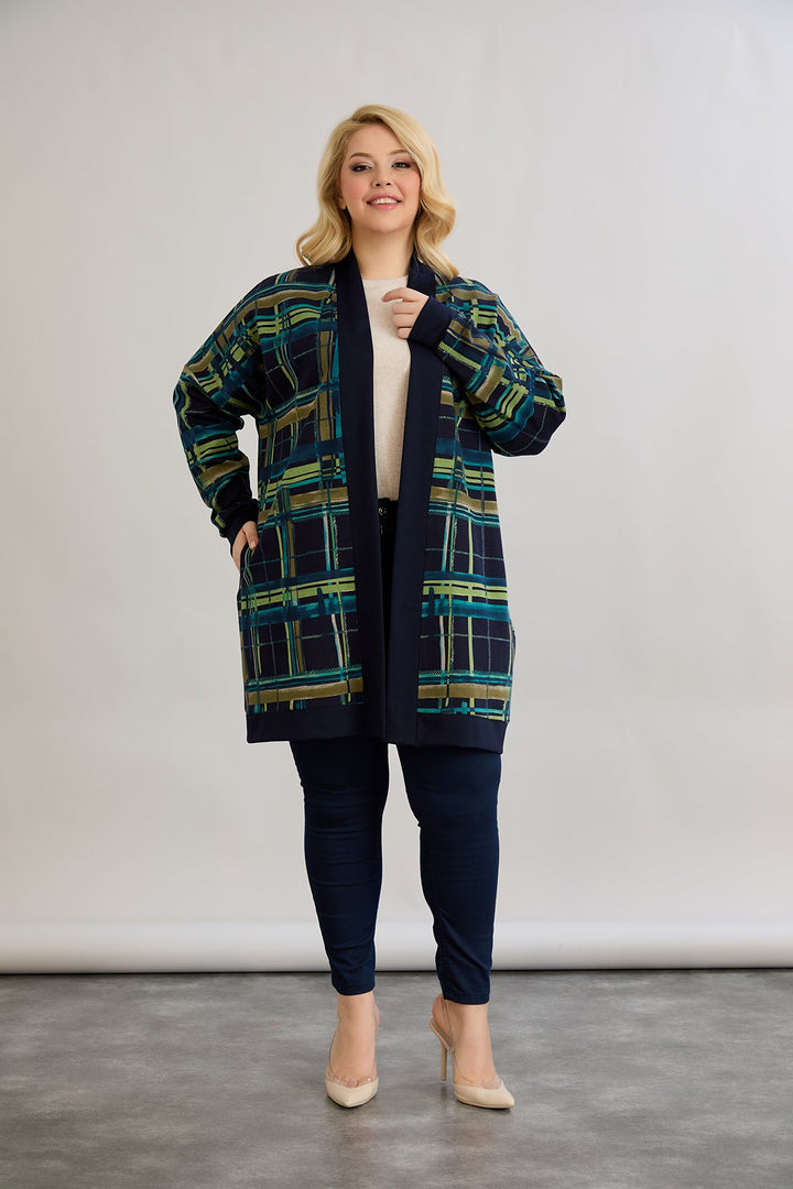 Lagani pamučni kardigan bez kopčanja za proljetne dane - Plava