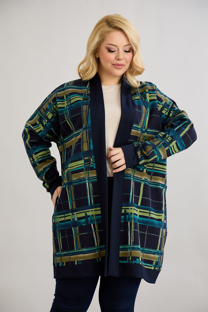 Lagani pamučni kardigan bez kopčanja za proljetne dane - Plava