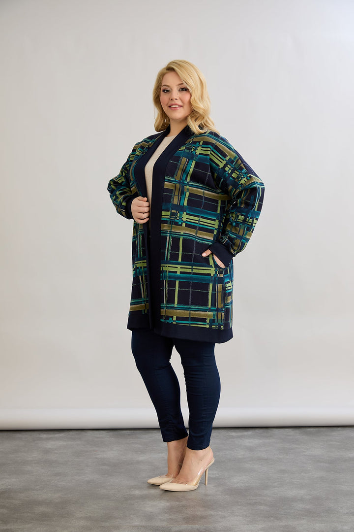 Lagani pamučni kardigan bez kopčanja za proljetne dane - Plava