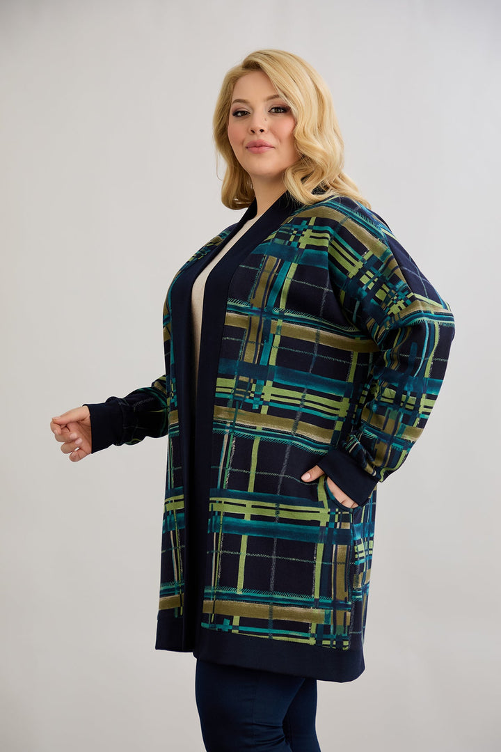 Lagani pamučni kardigan bez kopčanja za proljetne dane - Plava