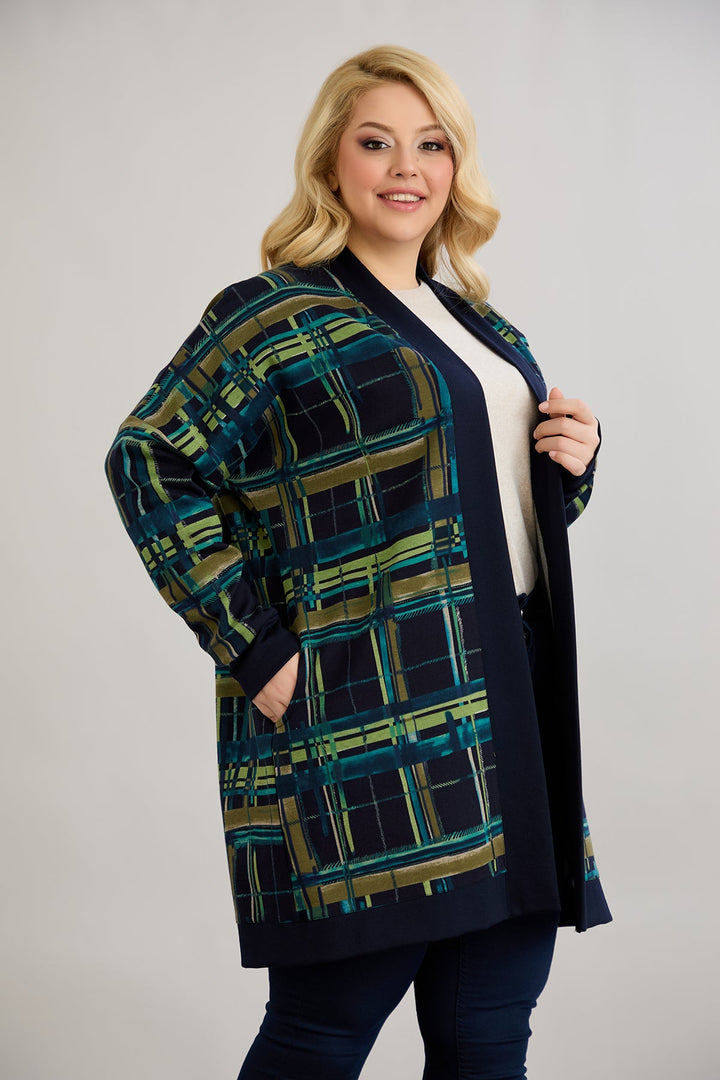 Lagani pamučni kardigan bez kopčanja za proljetne dane - Plava