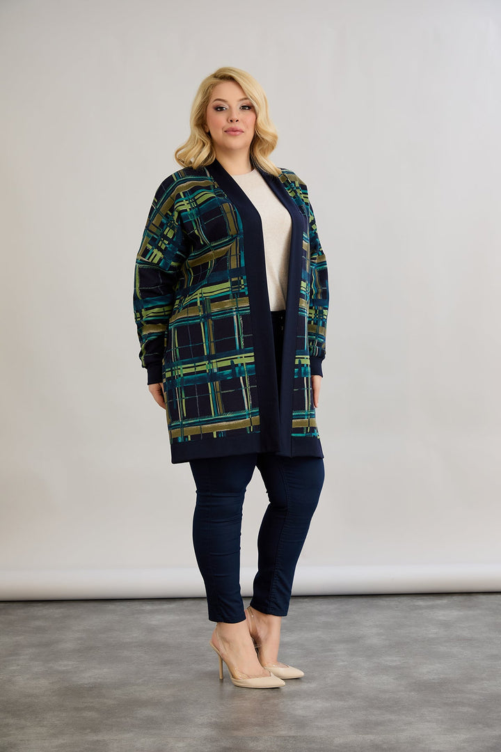 Lagani pamučni kardigan bez kopčanja za proljetne dane - Plava