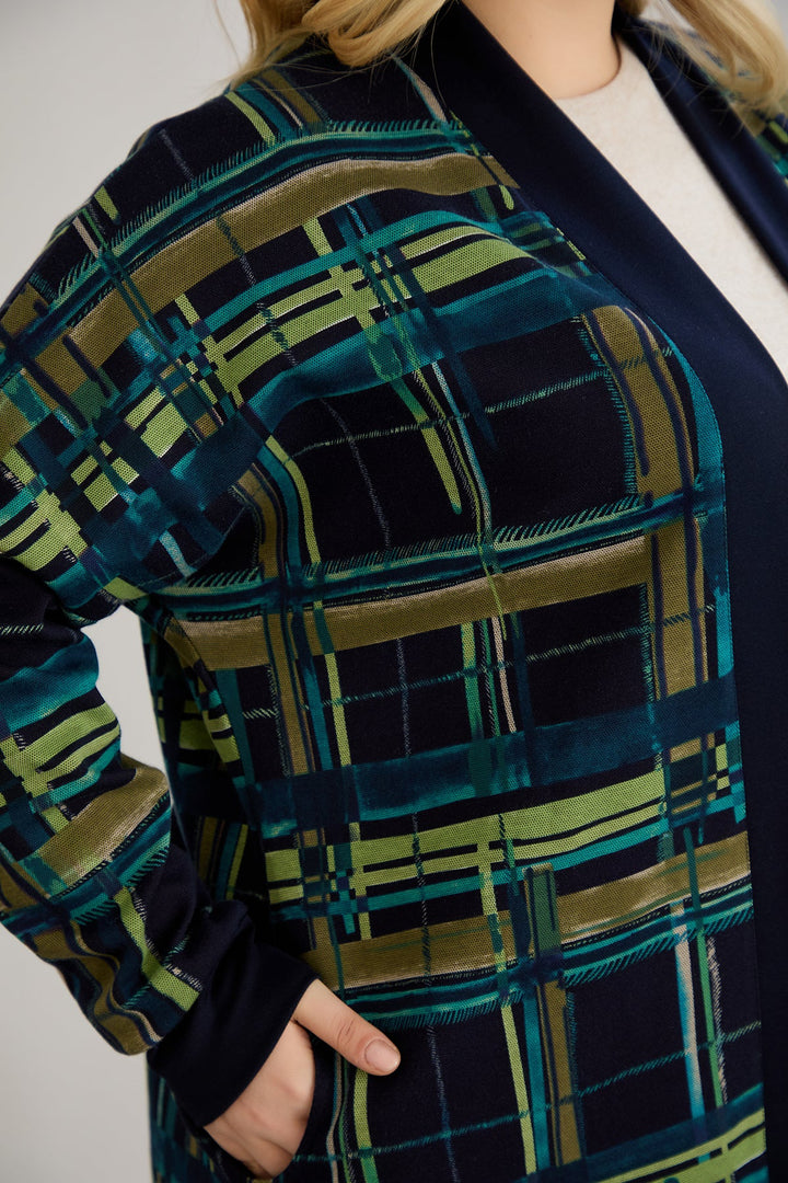 Lagani pamučni kardigan bez kopčanja za proljetne dane - Plava