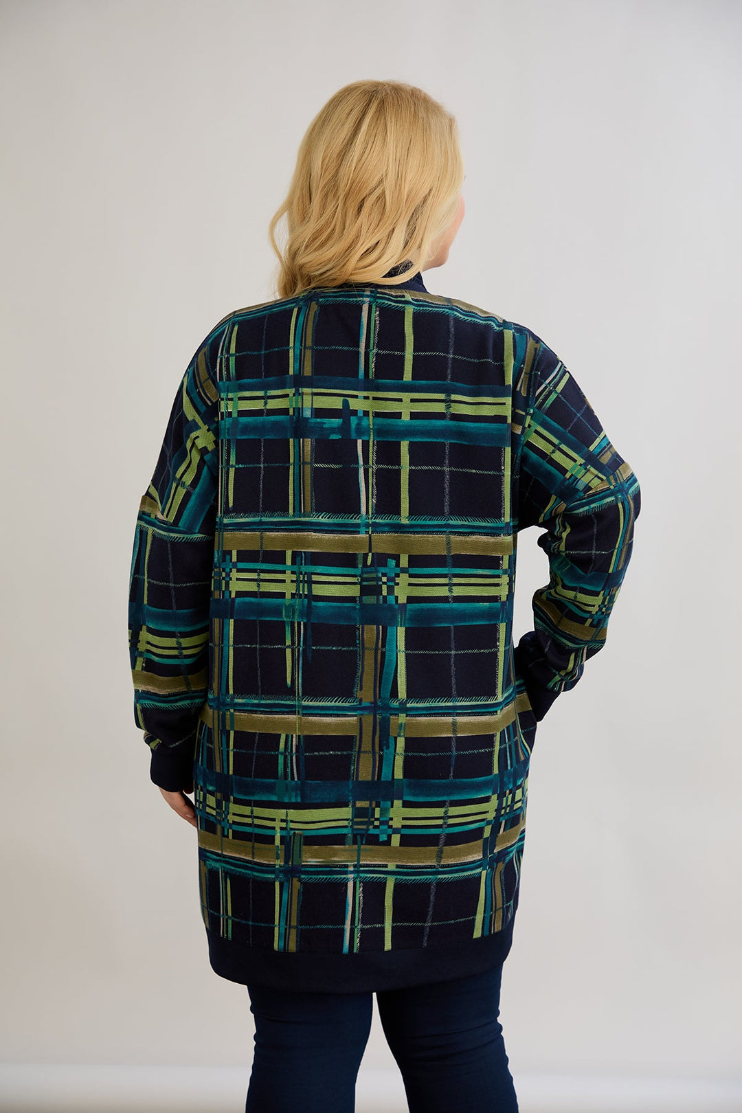 Lagani pamučni kardigan bez kopčanja za proljetne dane - Plava