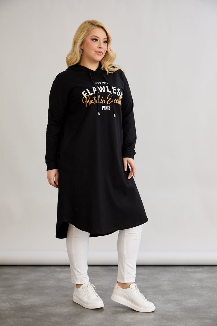 Pamukasta tunika-haljina s natpisom Veliki Brojevi