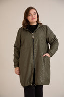 Proljetna parka s pamukom i elastičnom podstavom u kaki boji