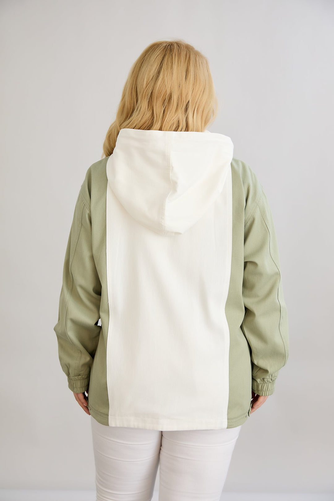 Proljetna jakna od pamuka s kapuljačom - dvobojna