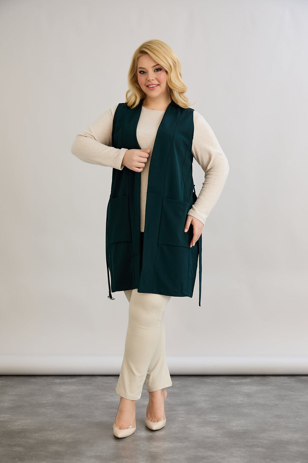 Prsluk s remenom - Zelena