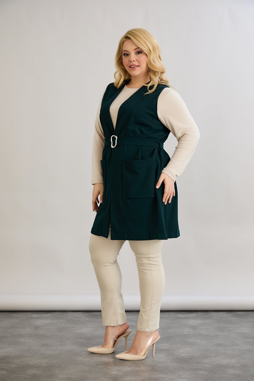 Prsluk s remenom - Zelena