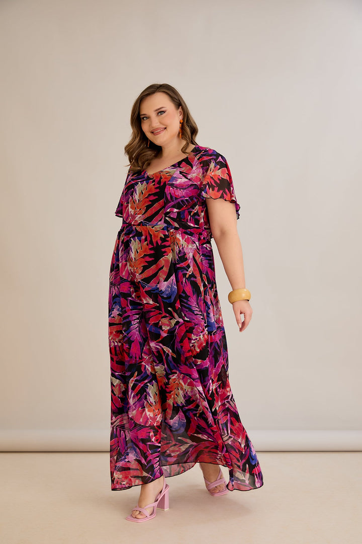 Lagana duga haljina s elastičnom podstavom i jarkim bojama