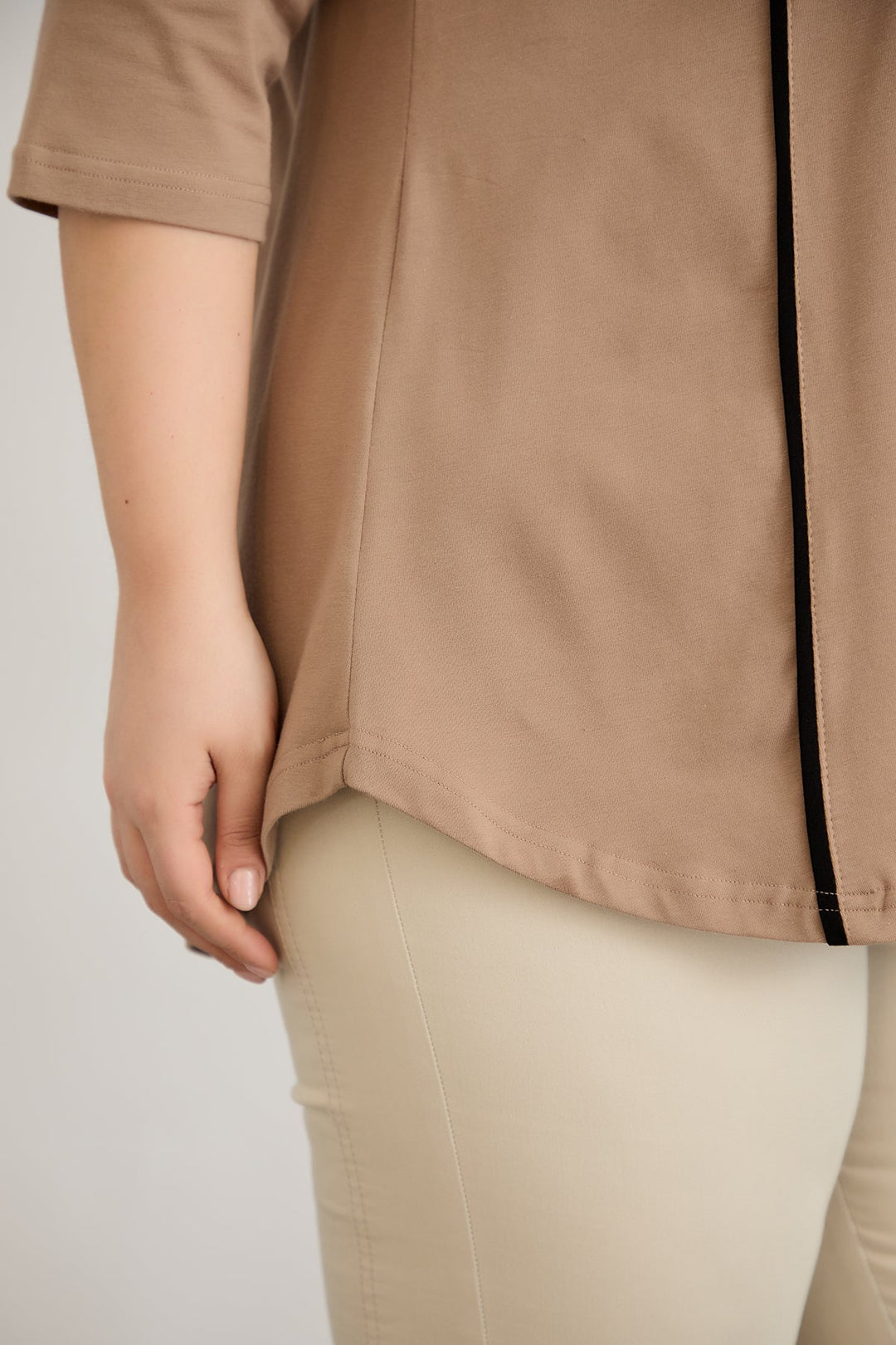 Pamučna bluza A-kroja za punije žene