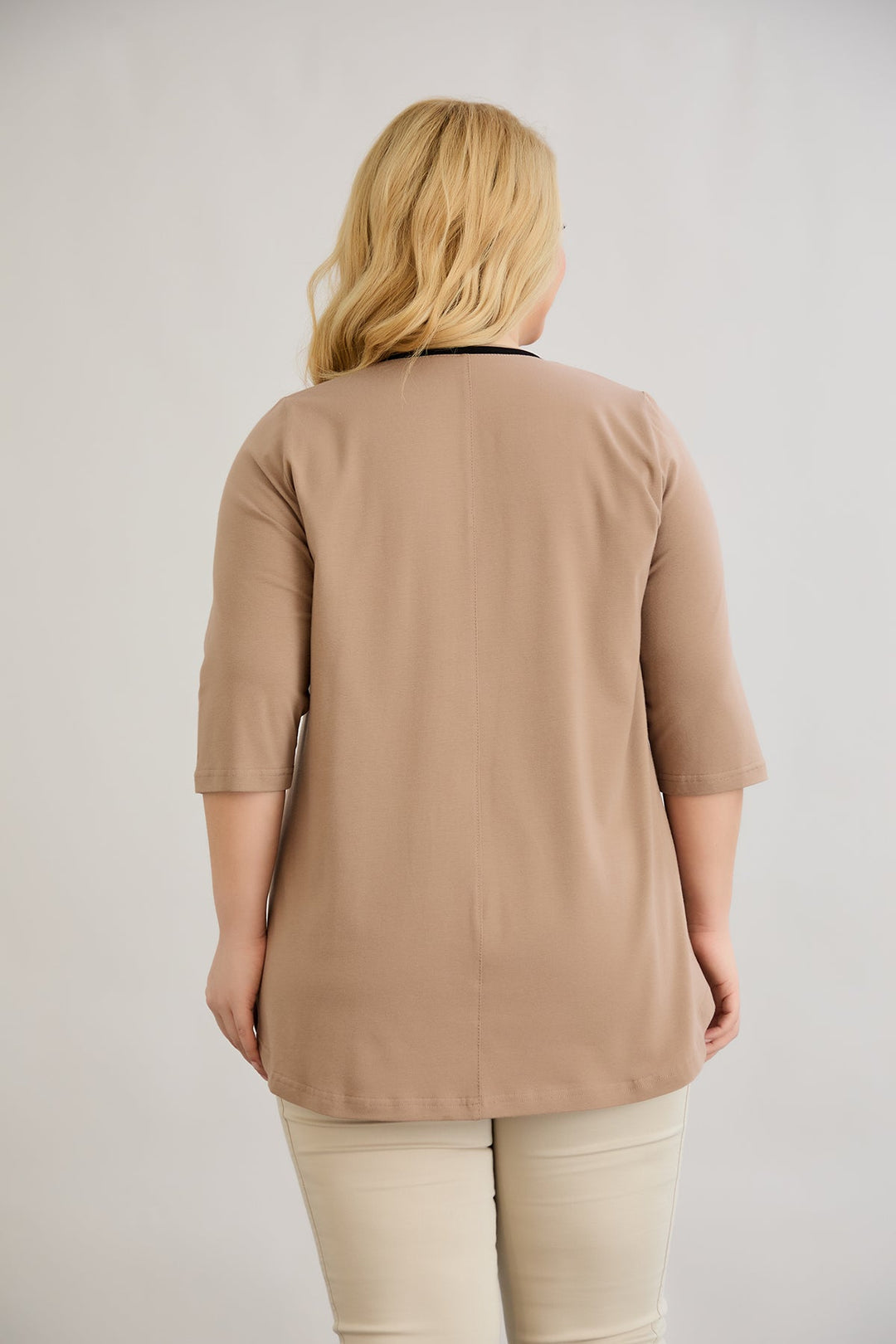 Pamučna bluza A-kroja za punije žene