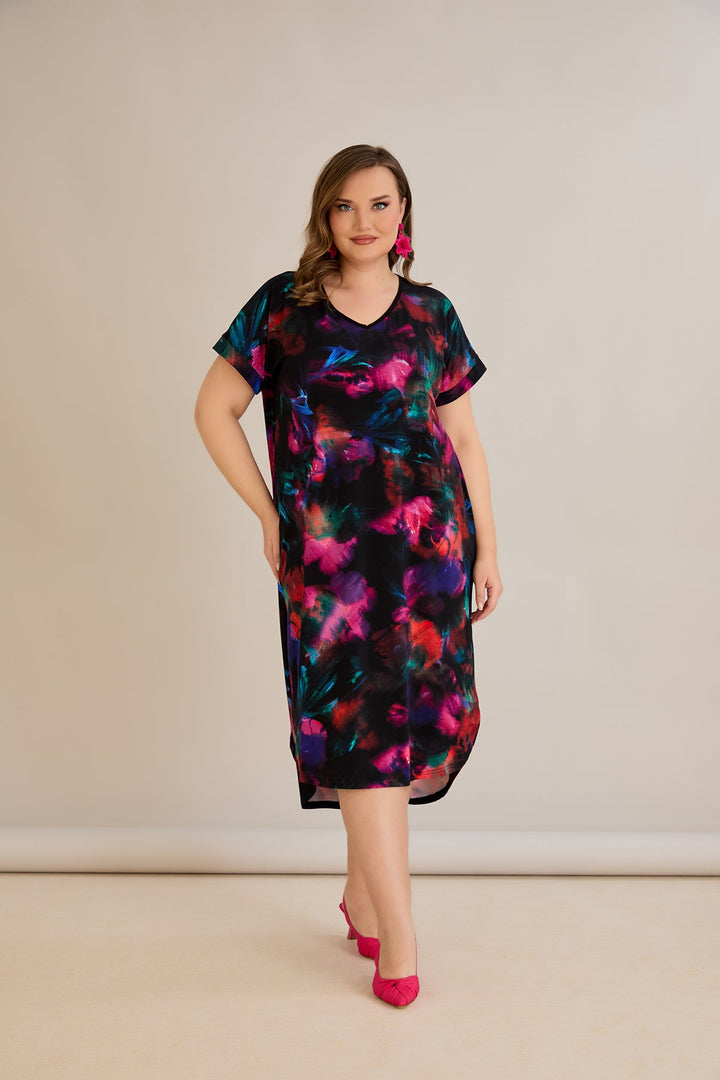 Haljina s vezanjem na leđima u šarenom uzorku